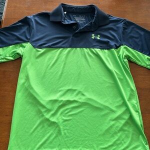 Men’s Polo Blue and Green - Size Medium - Under Armour